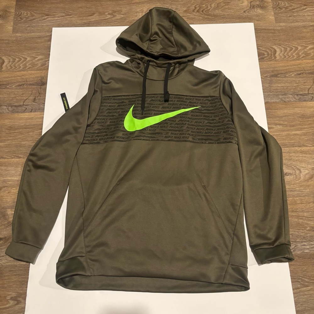 NWT Nike Mens Dri‑FIT Hoodie Pullover Sweatshirt – Forest Green (BV2764-325) – L